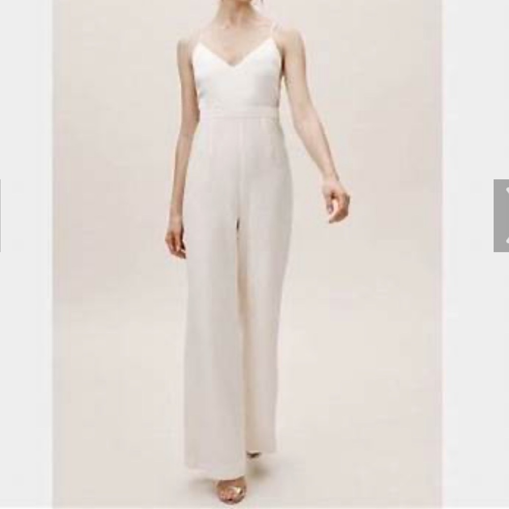 BHLDN Jumpsuit - NWT. Elegant Cream Jumpsuit with Spaghetti Straps